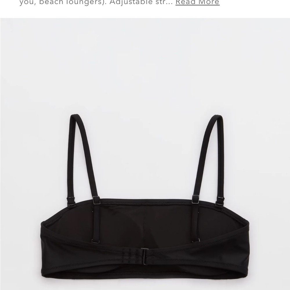Aerie Black Classic Bandeau Bikini Top
